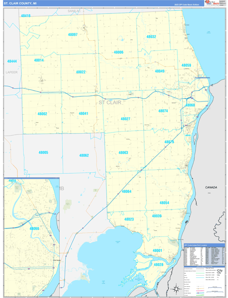 St Clair County MI Digital Map Basic St Clair Mi 